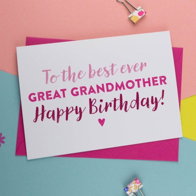 Birthday Card for Great Gran, Great Granny