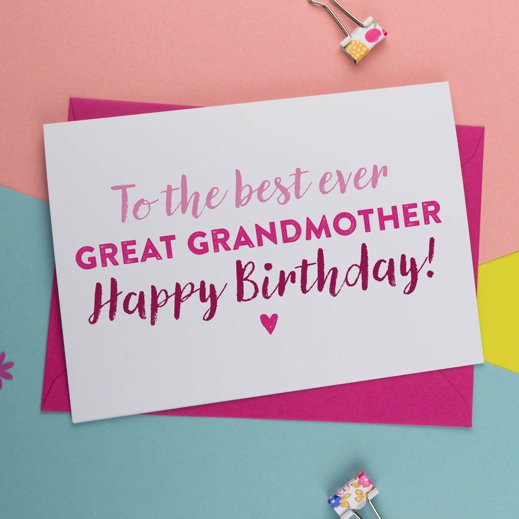 Birthday Card for Great Gran, Great Granny