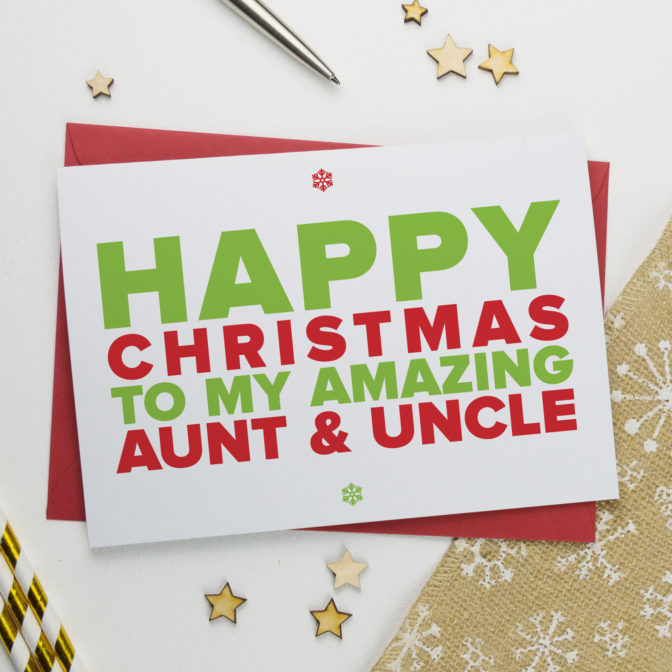 Christmas Card for Amazing An Aunt and Uncle