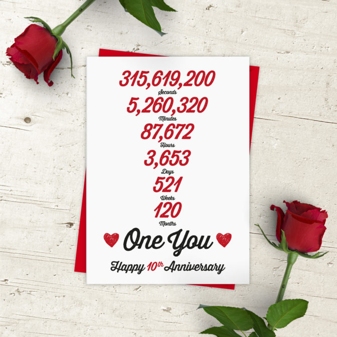 Anniversary Countdown Card Personalised