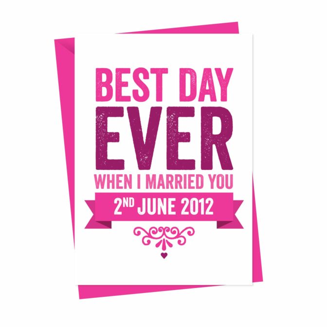Best Day Ever Personalised Anniversary Card