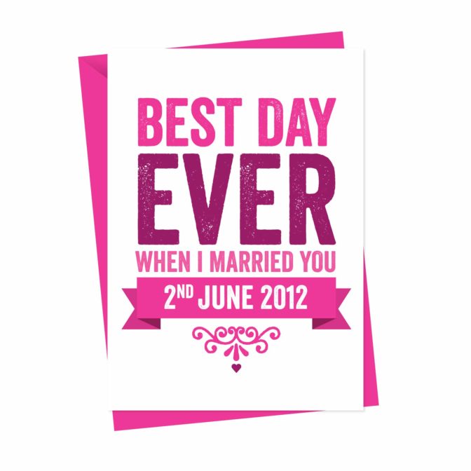 Best Day Ever Personalised Anniversary Card
