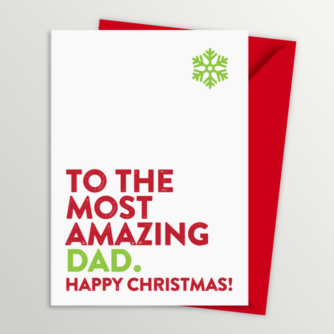 Most Amazing Dad Christmas Card