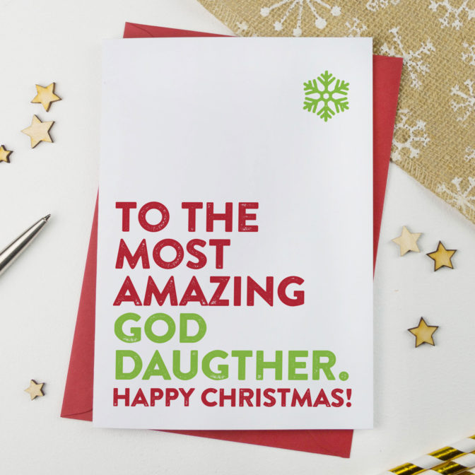 Most Amazing Goddaughter Christmas Card