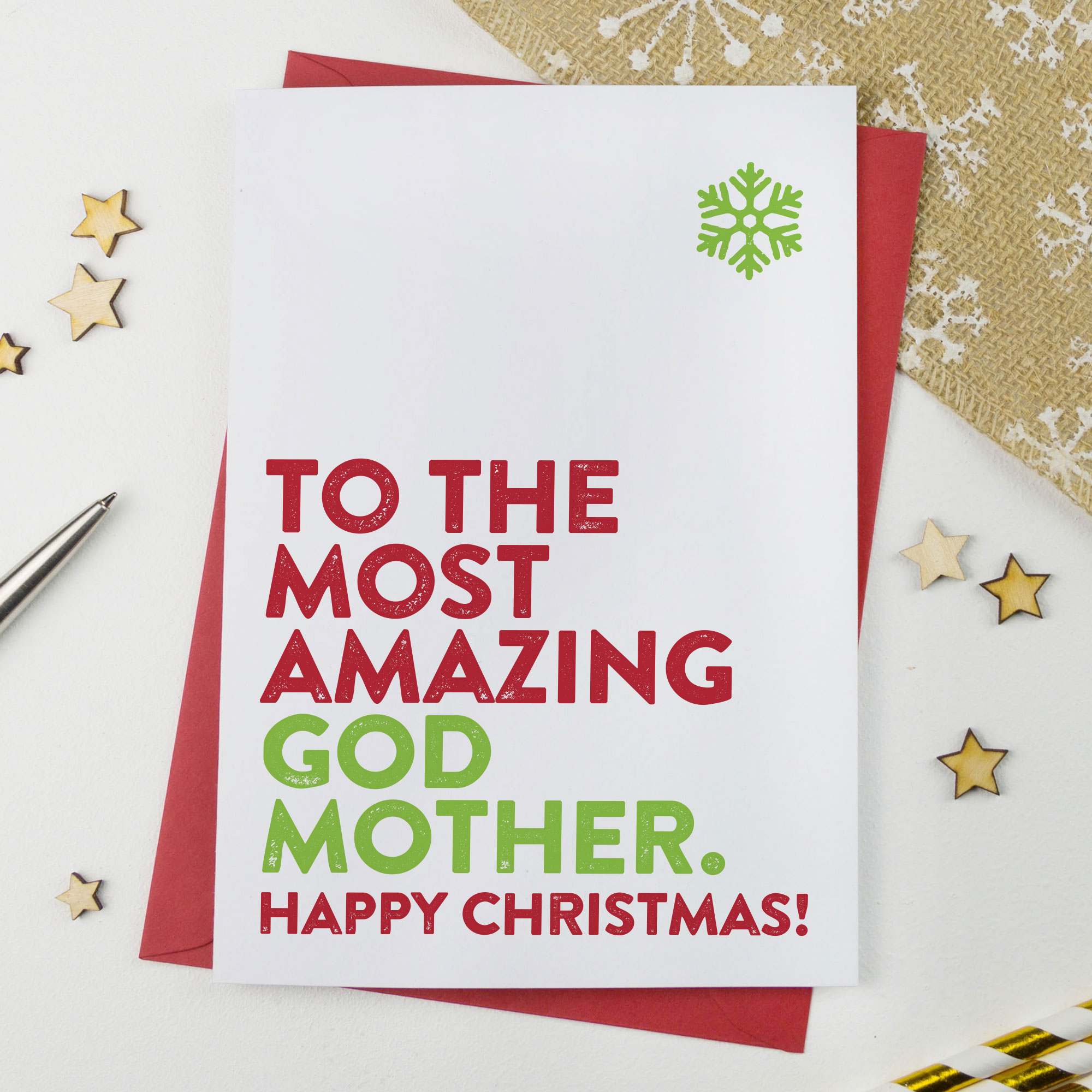 Most Amazing Godmother Christmas Card Most Amazing Godmother Christmas Card