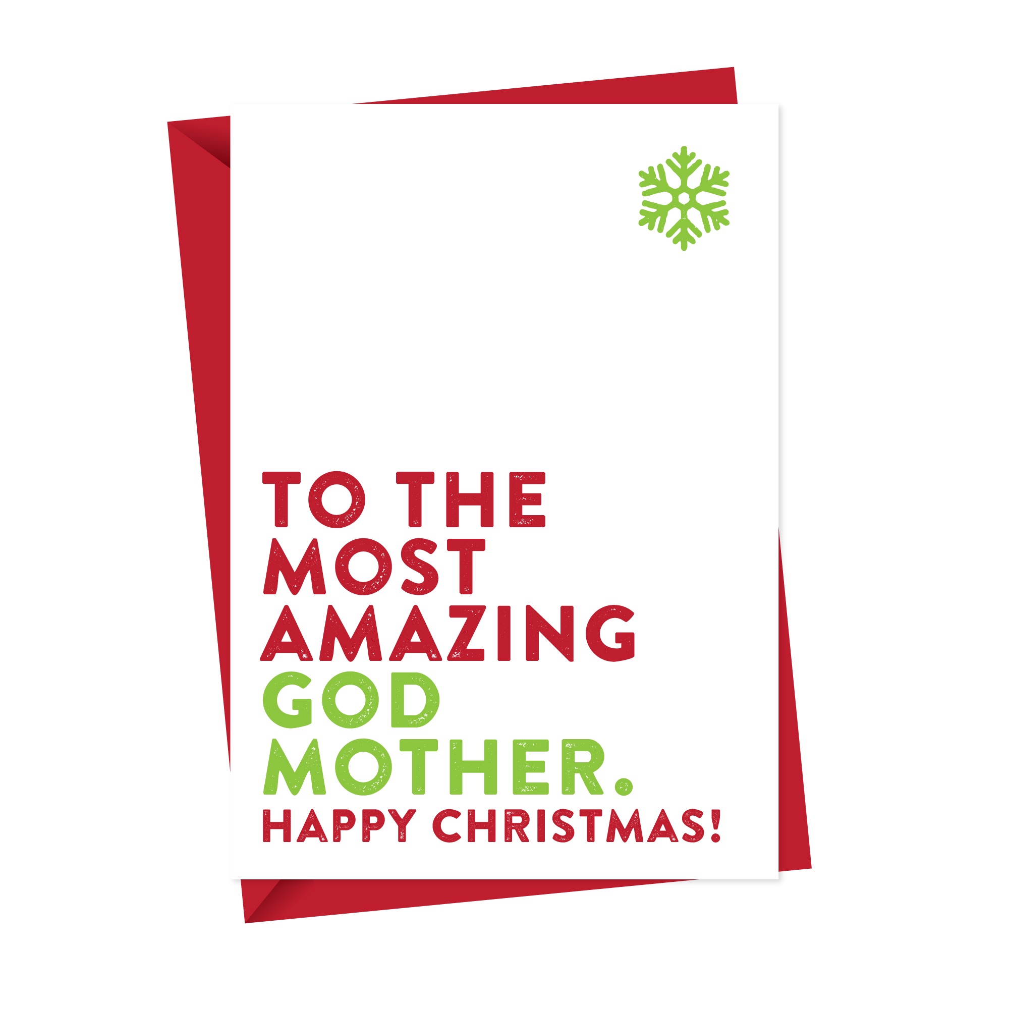 Most Amazing Godmother Christmas Card
