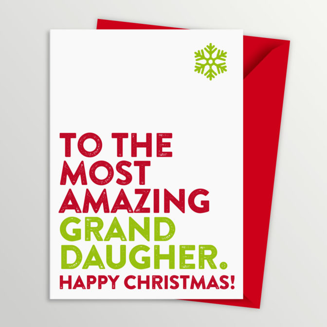 Most Amazing Granddaughter Christmas Card