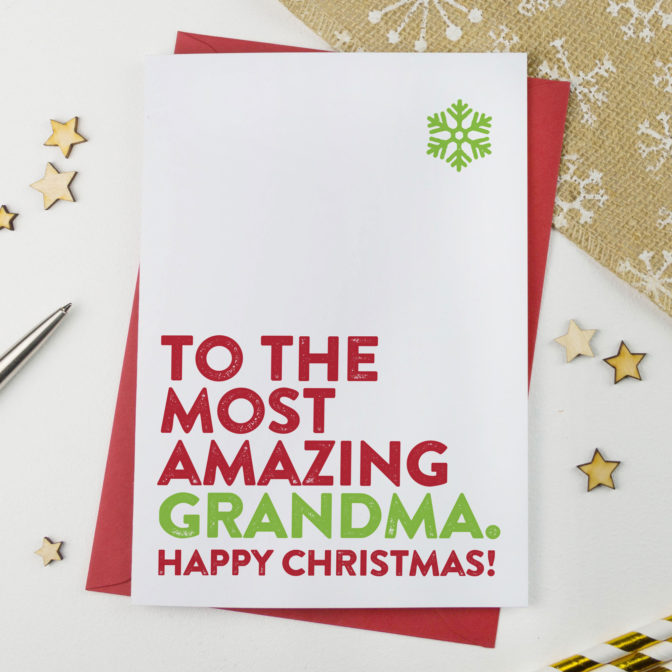 Most Amazing Nan, Gran, Granny, Nanny Christmas Card