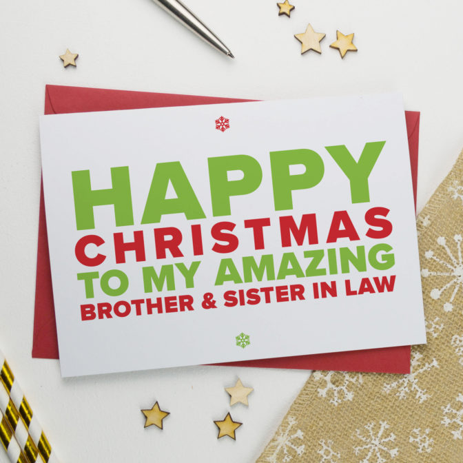 Christmas Card for An Amazing Brother and Sister in Law