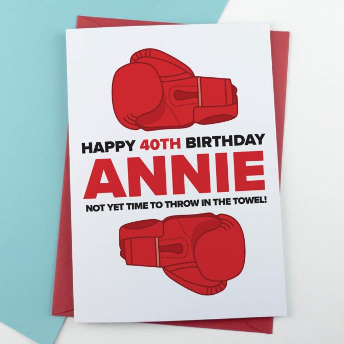 Personalised Knock Out Boxing Birthday Card