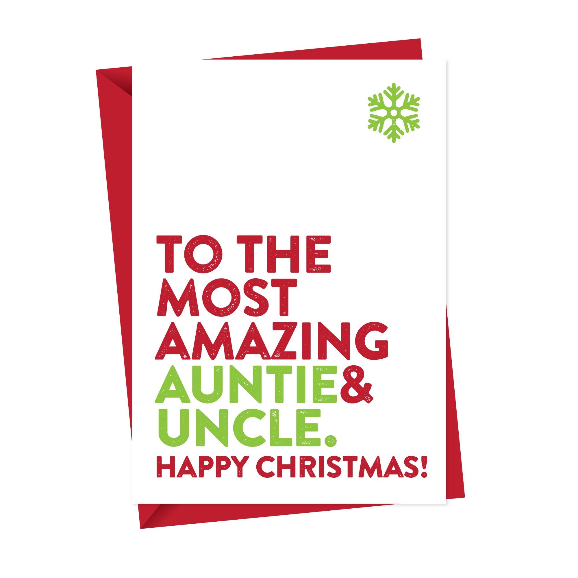 Most Amazing Aunt & Uncle Christmas Card