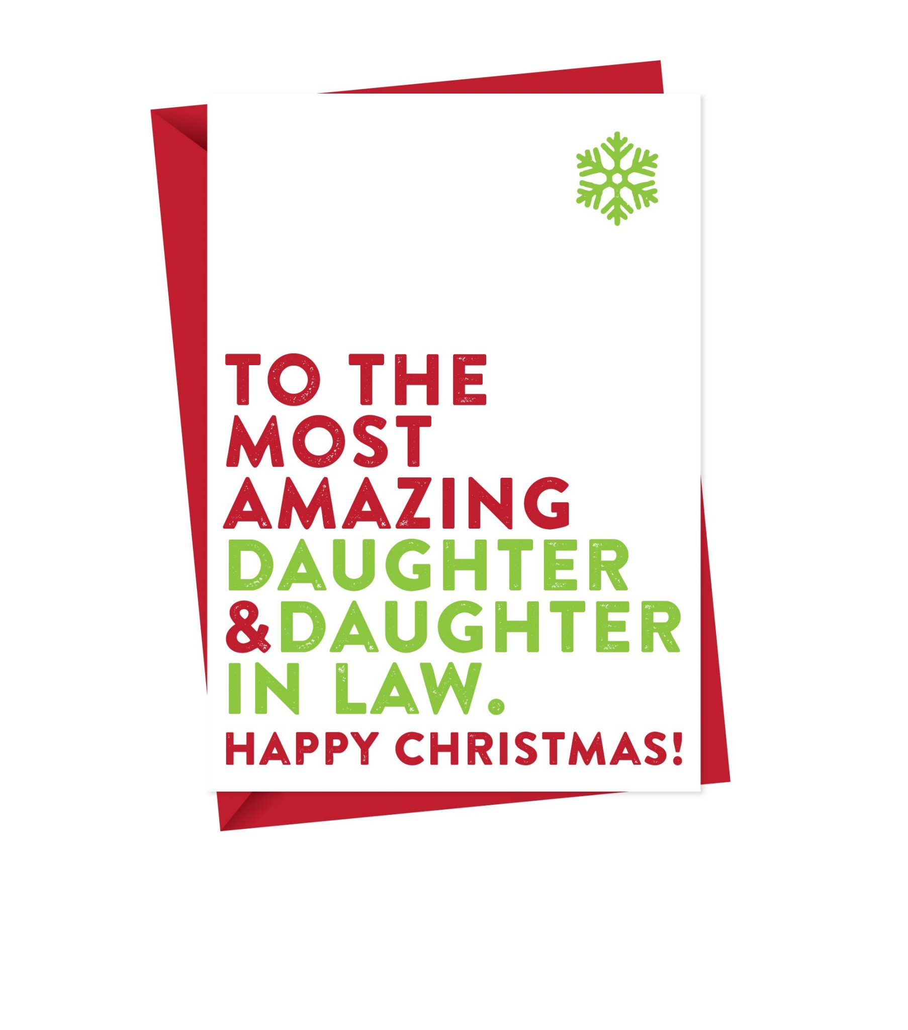 Most Amazing Daughter&Daughter in Law Christmas Card