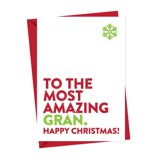 Most Amazing Nan, Gran, Granny, Nanny Christmas Card