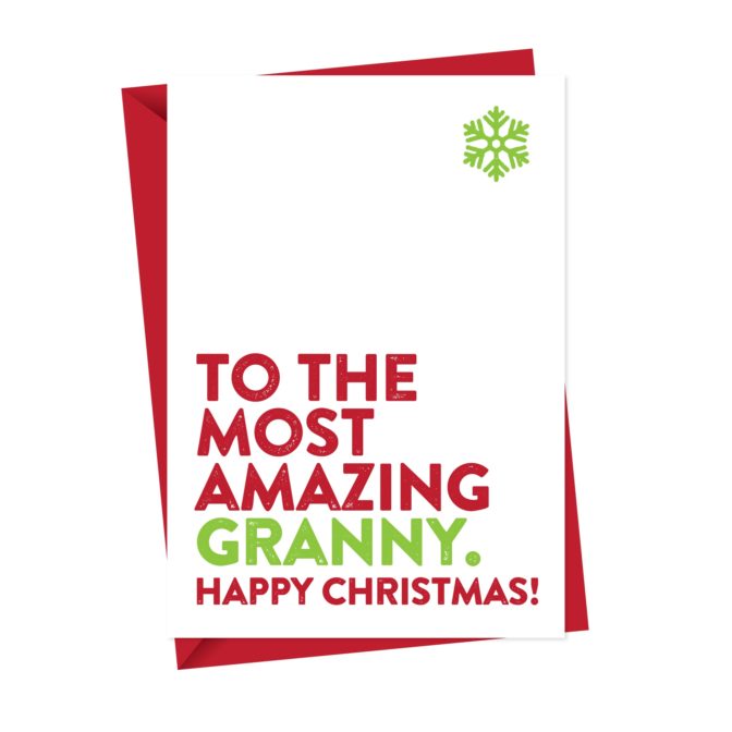 Most Amazing Nan, Gran, Granny, Nanny Christmas Card