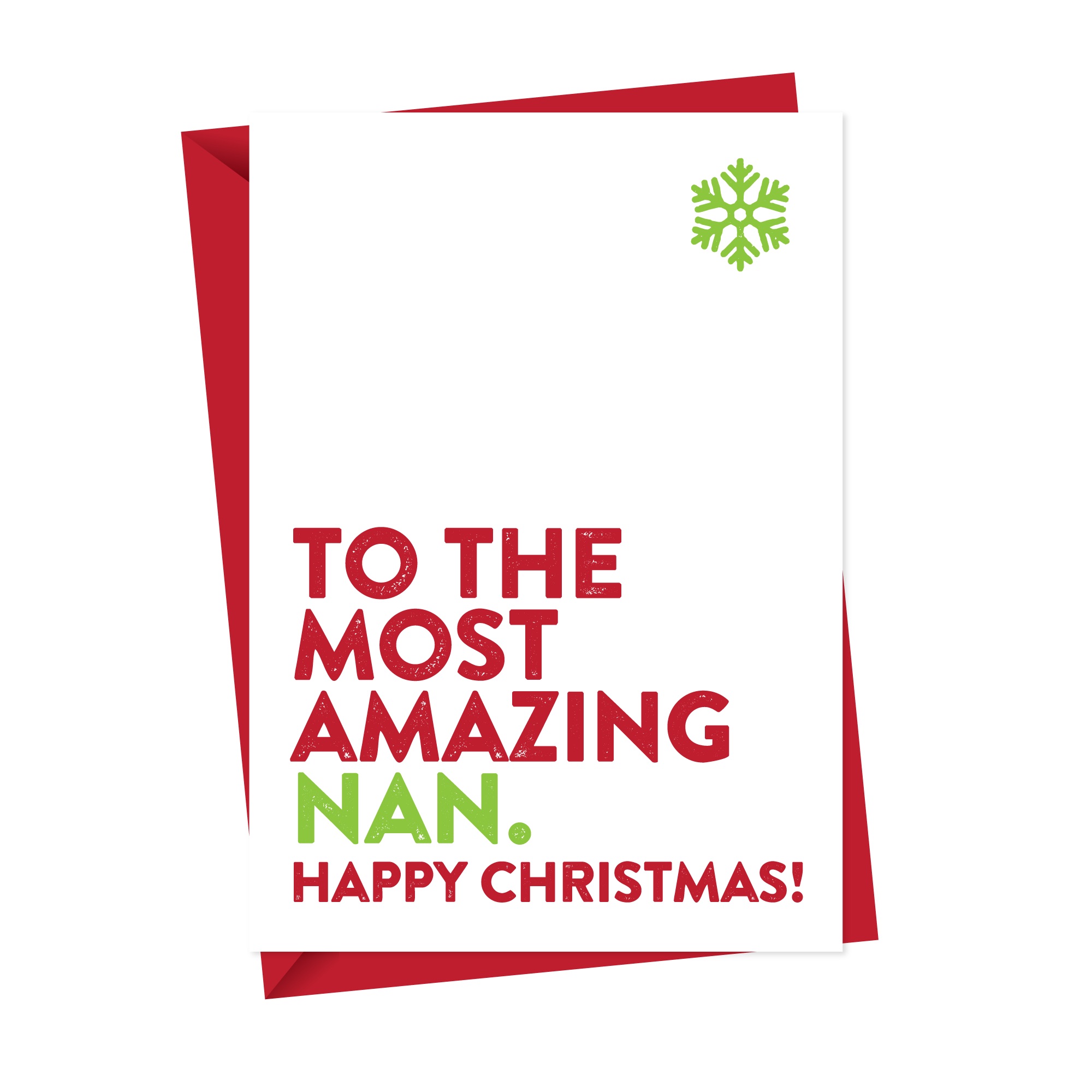 Most Amazing Nan, Gran, Granny, Nanny Christmas Card