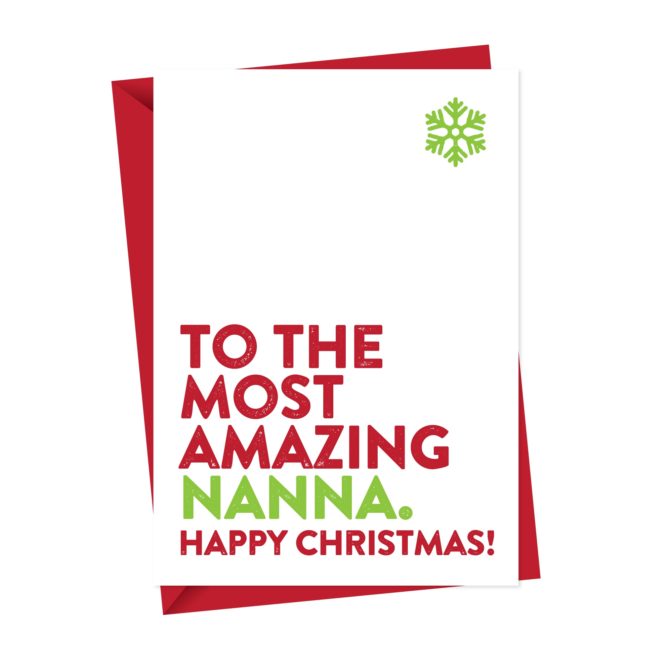 Most Amazing Nan, Gran, Granny, Nanny Christmas Card