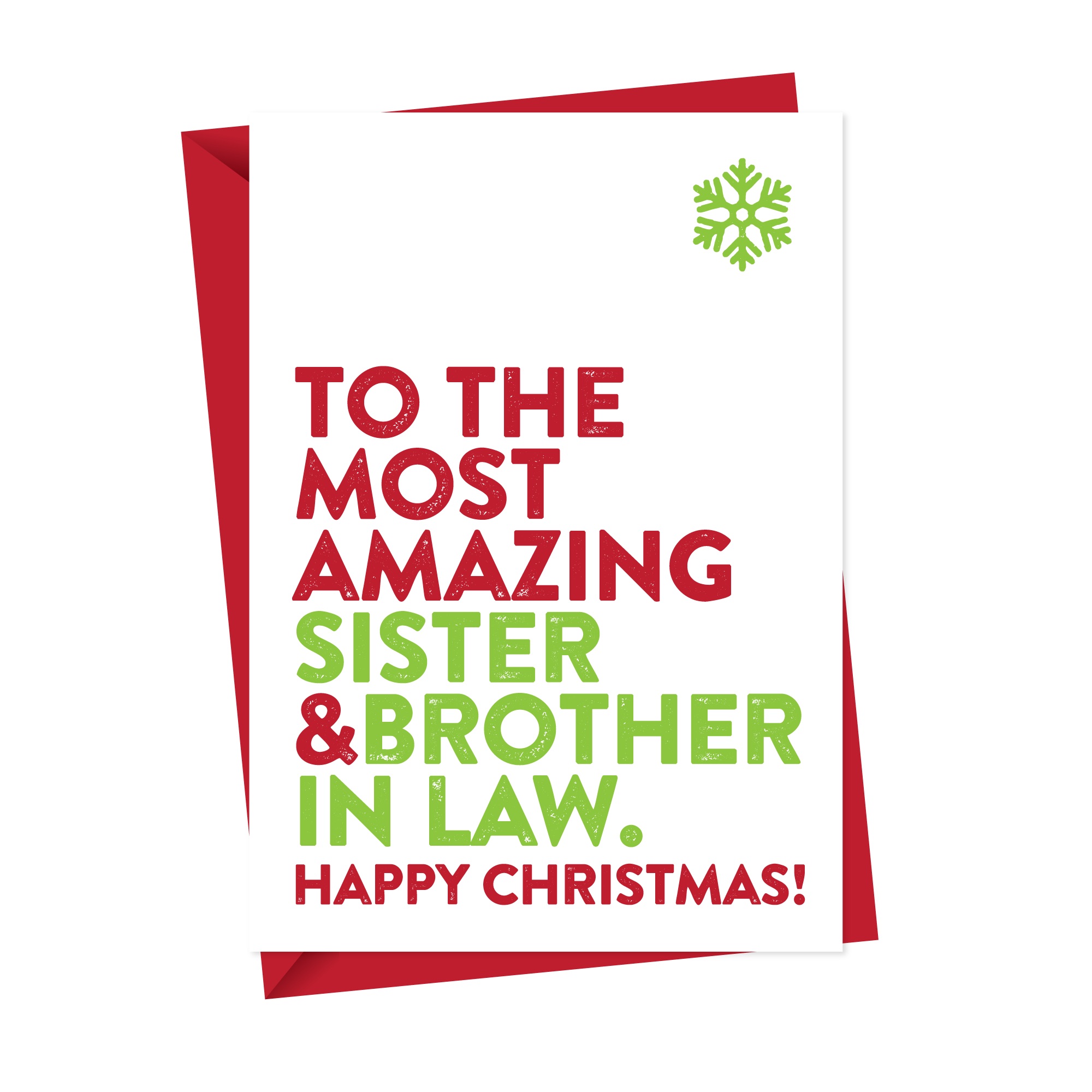 Most Amazing Sister & Brother in Law Christmas Card