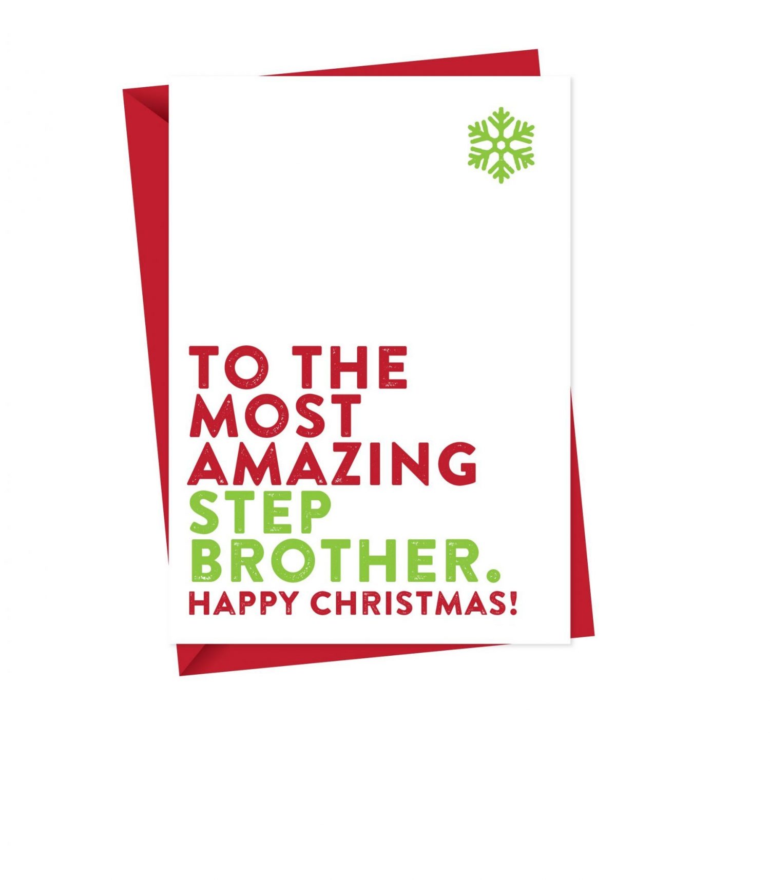 Most Amazing Step Brother Christmas Card