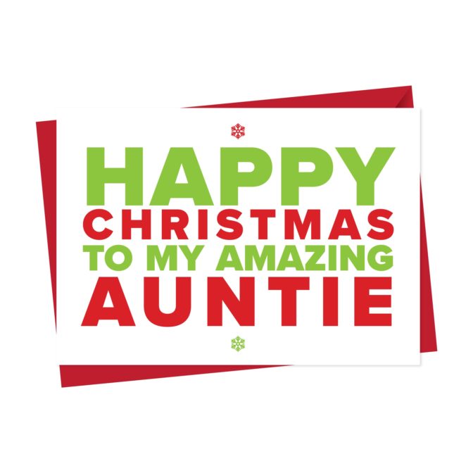 Christmas Card for Christmas Card for An Amazing Aunt/Auntie/AuntyAmazing Aunt/Auntie/Aunty