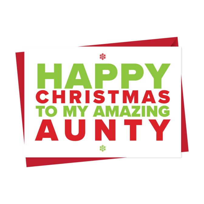 Christmas Card for An Amazing Aunt/Auntie/Aunty