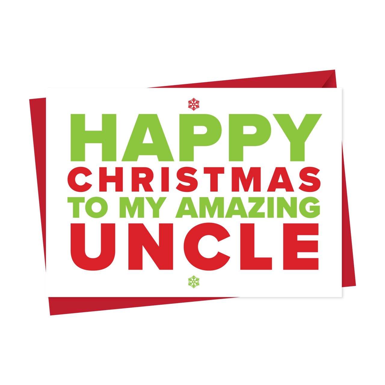 Christmas Card for An Amazing Uncle - Christmas Card - A is for Alphabet