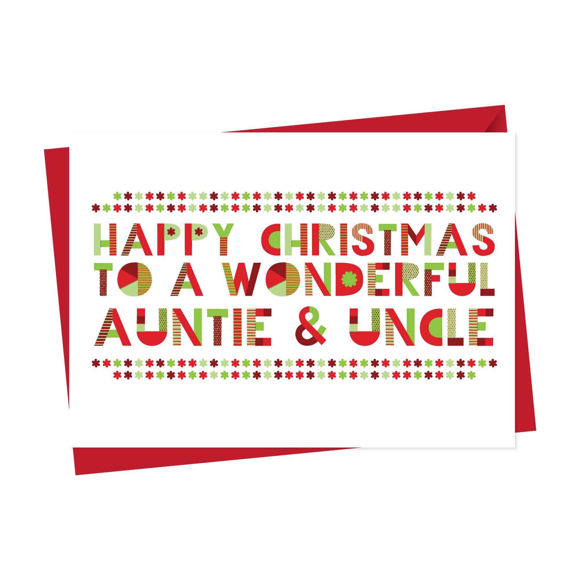 Wonderful Auntie And Uncle Christmas Card