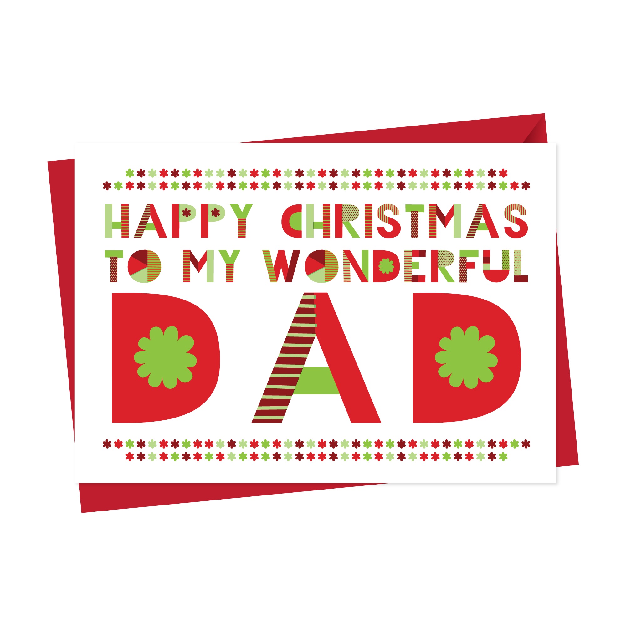 Wonderful Dad/Daddy/Father Christmas Card