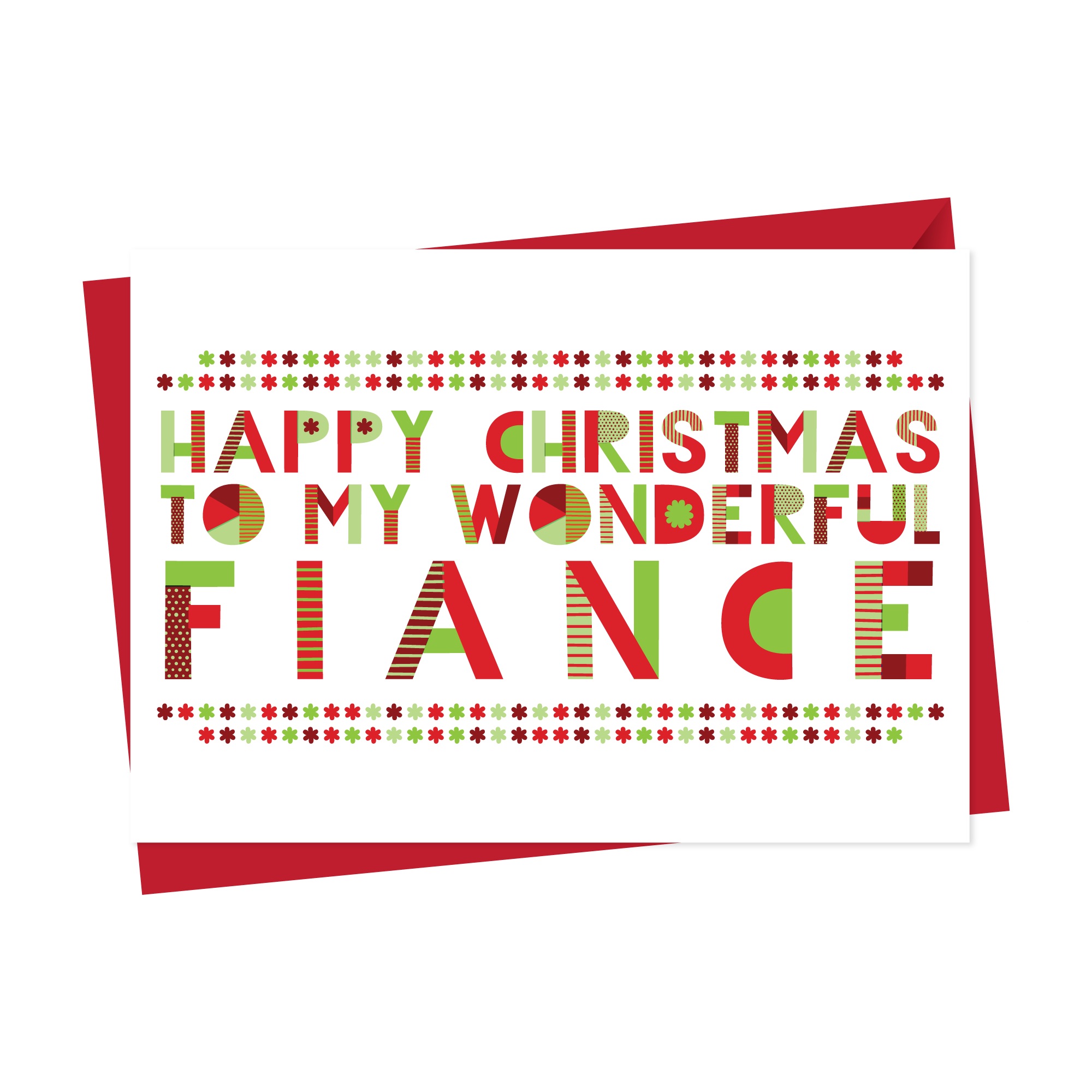Wonderful Fiance or Fiancee Christmas Card