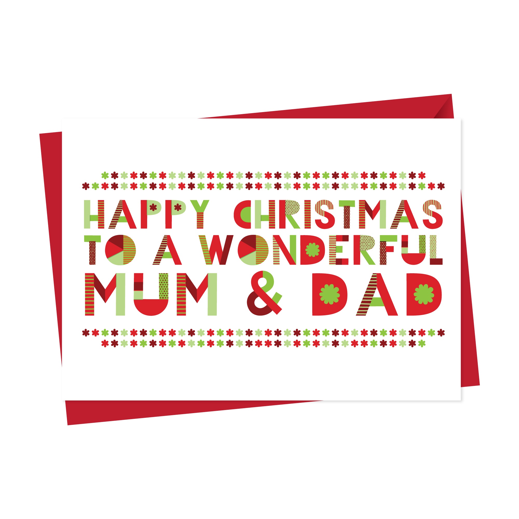 Wonderful Mum & Dad Christmas Card