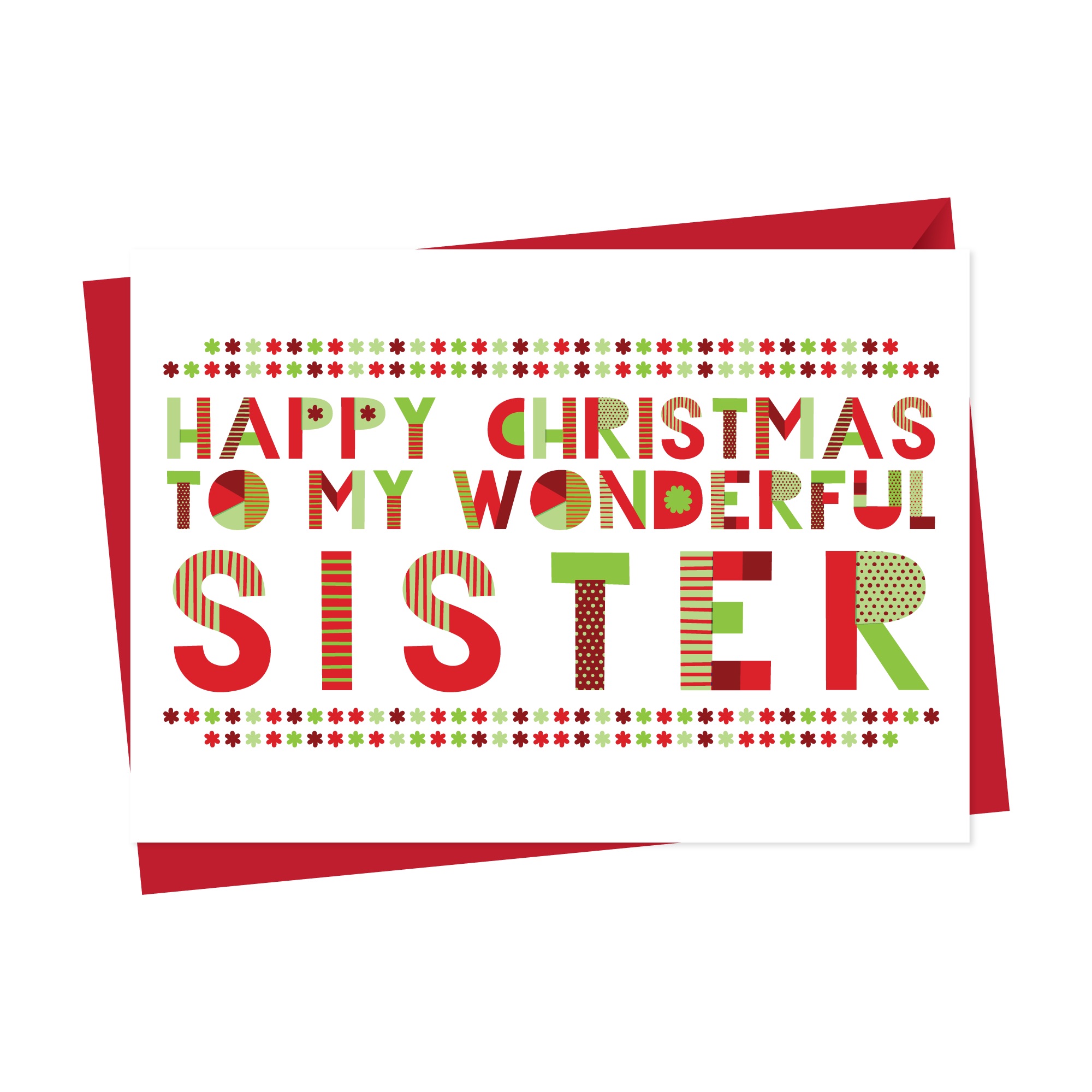 Wonderful Sister Christmas Card
