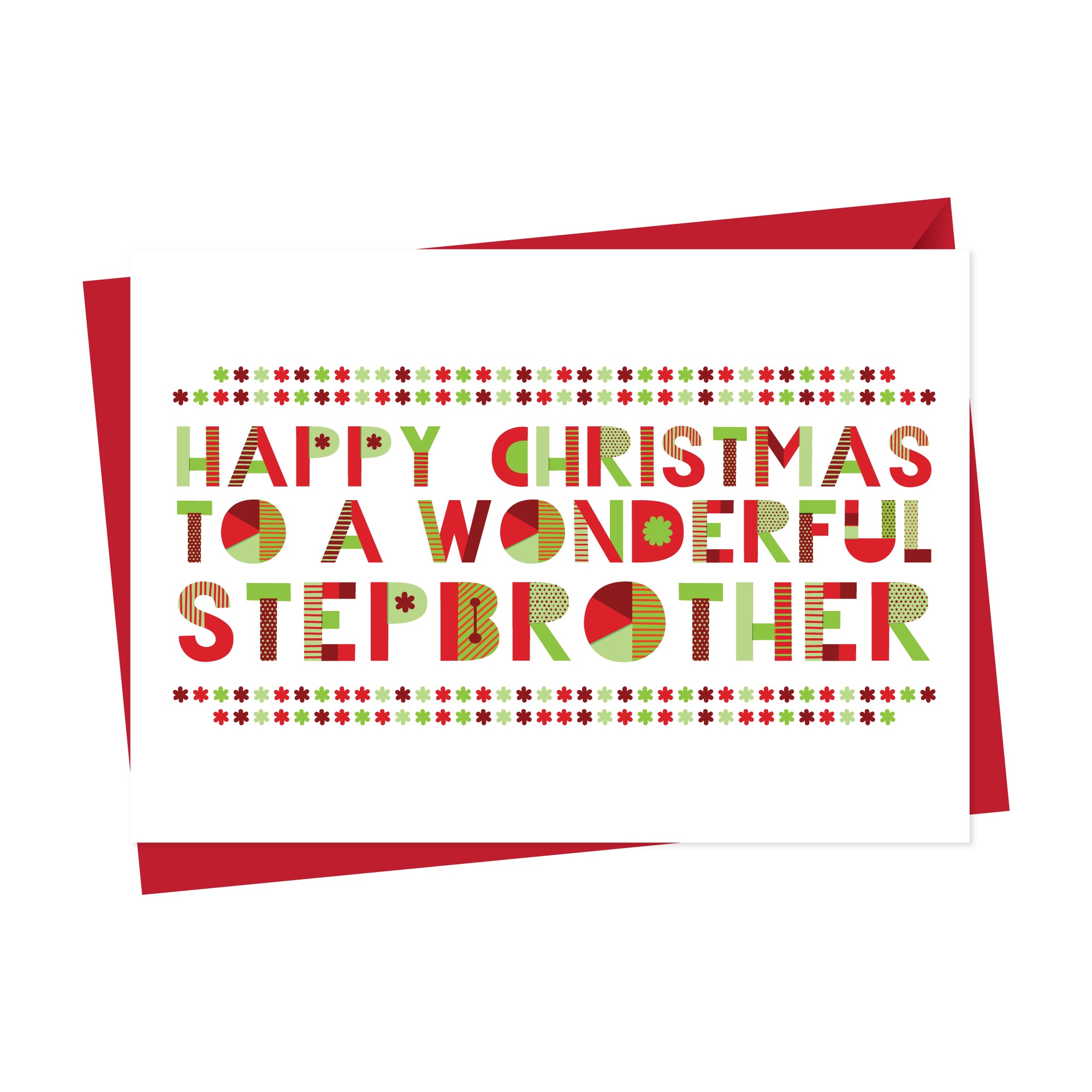 Wonderful Step Brother Christmas Card