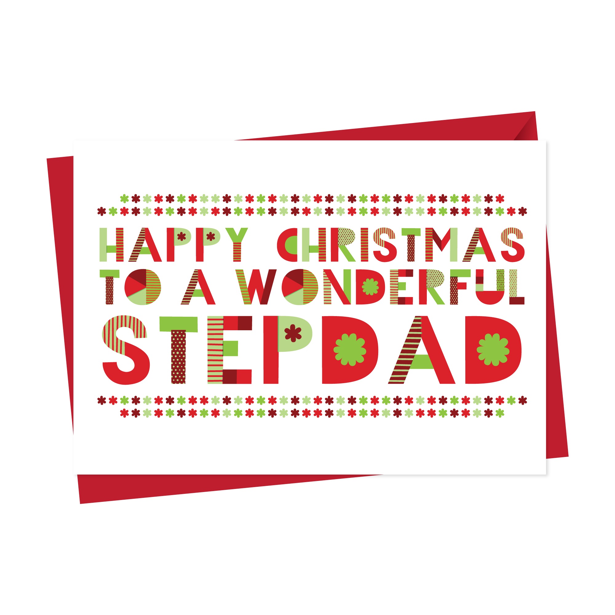 Wonderful Step Dad Christmas Card