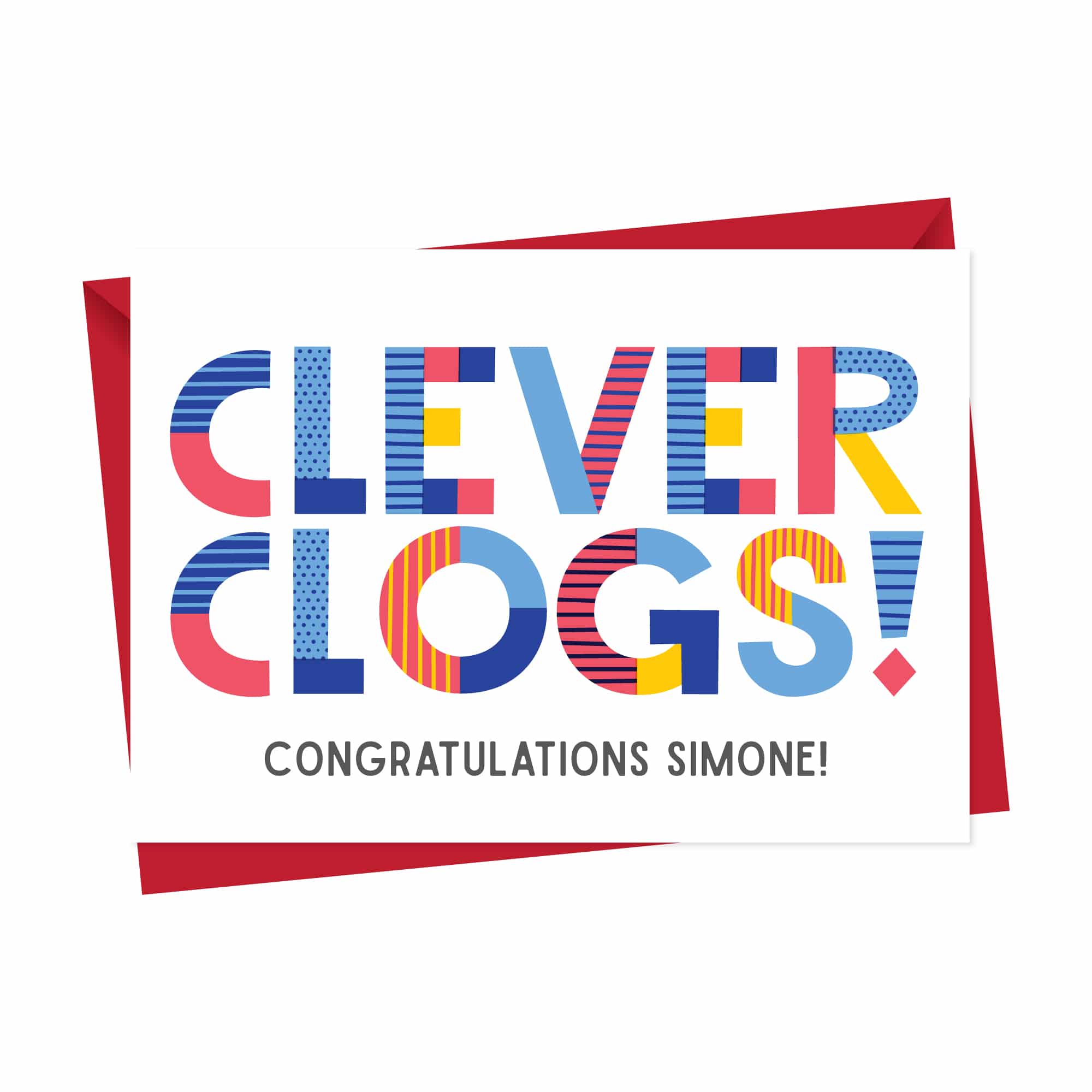 Clever Clogs Personalised Card
