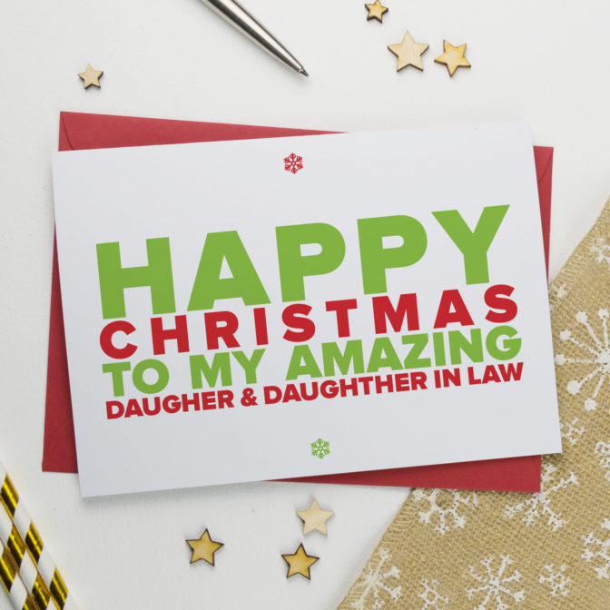 Christmas Card for An Amazing Daughter and Daughter in Law