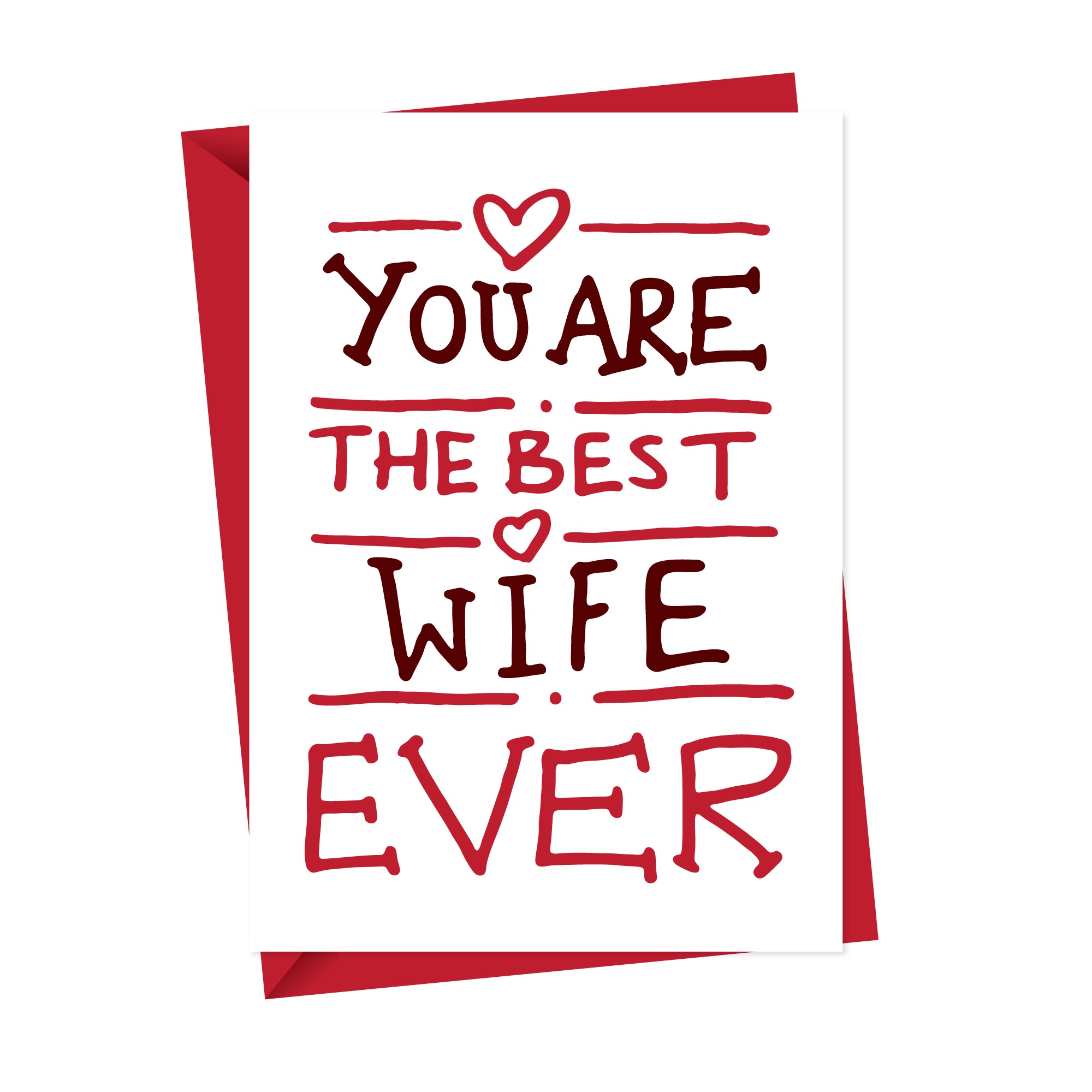 Best Ever Wife Valentines Or Birthday Card