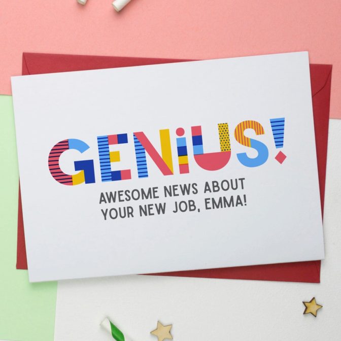 Genius Well Done Personalised Card