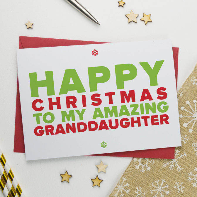 Christmas Card for An Amazing Granddaughter