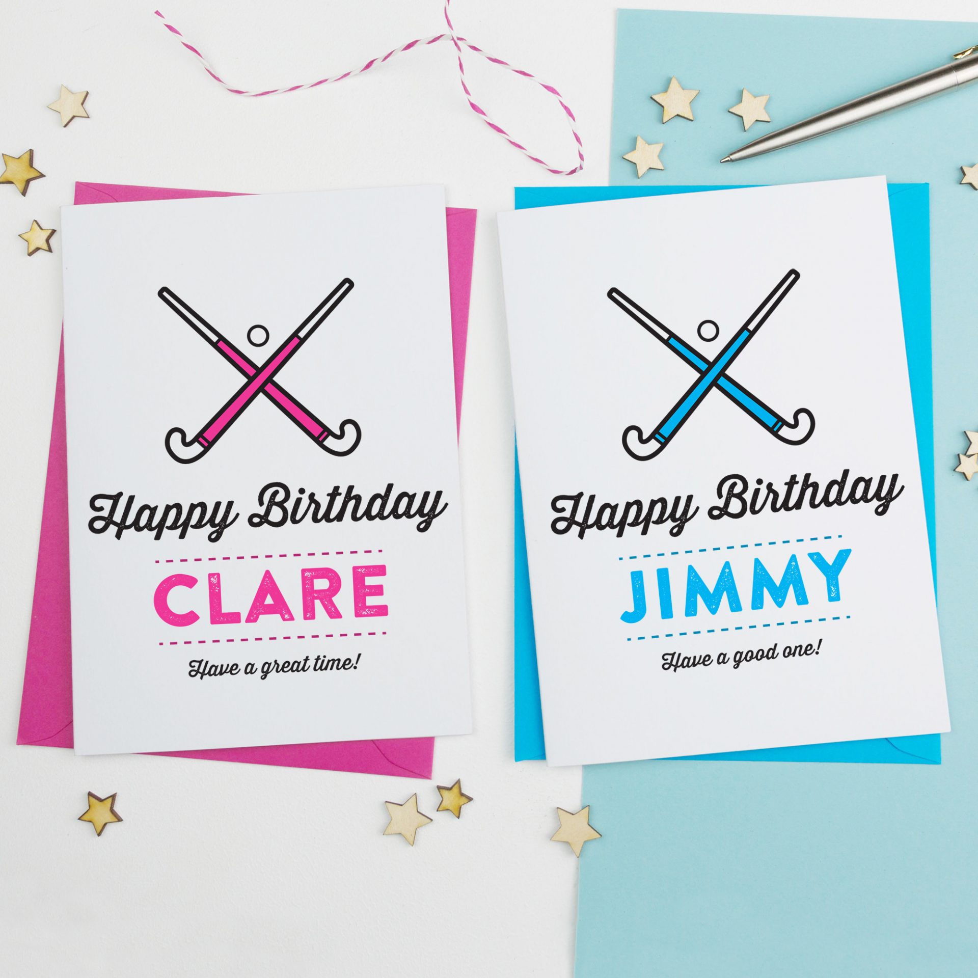 Hockey Birthday Card - Personalised Card - A is for Alphabet