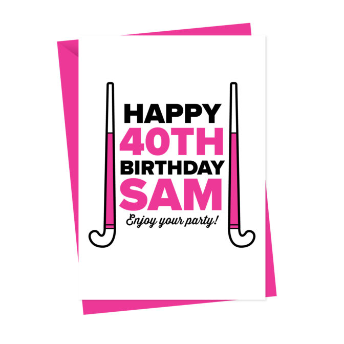 Personalised Hockey Birthday Card