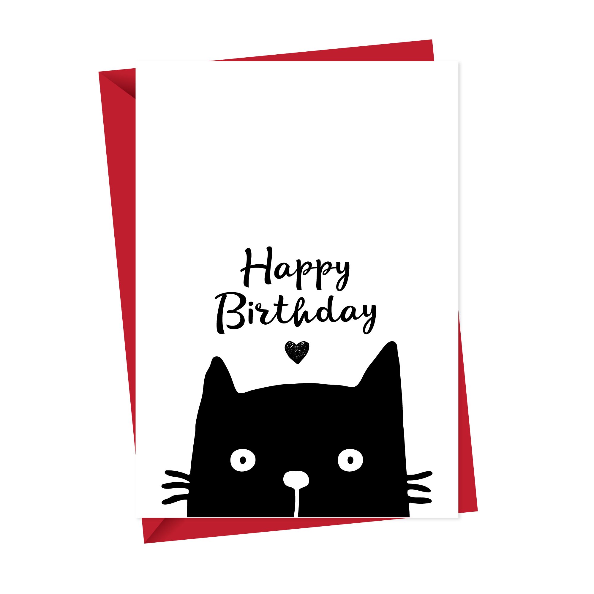 Personalised Happy Birthday Cat Card A is for Alphabet