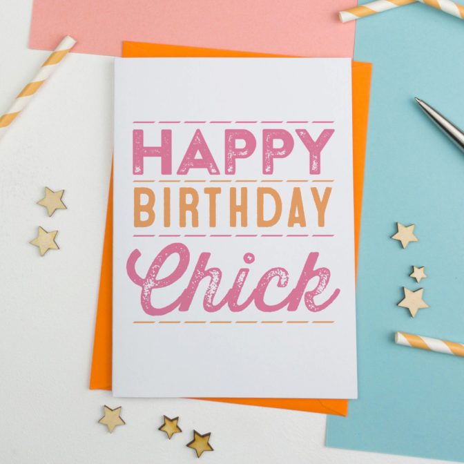 Happy Birthday Chick Card