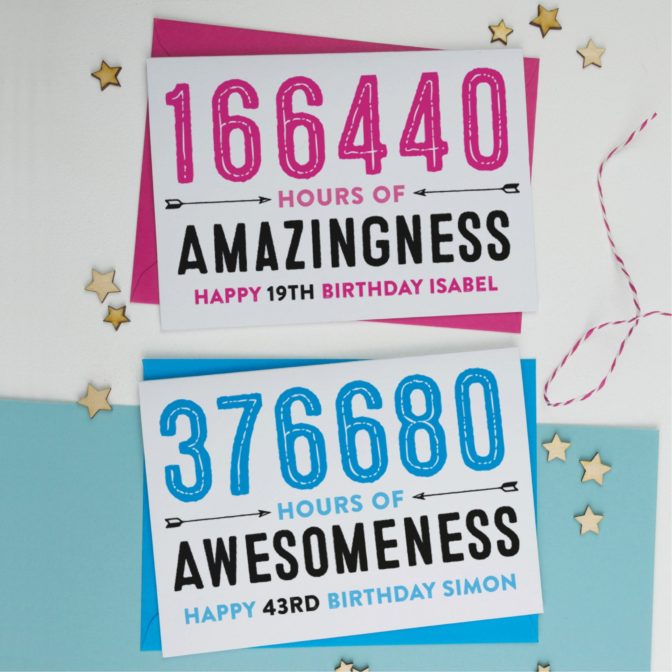 Happy Birthday In Hours Personalised Birthday Card