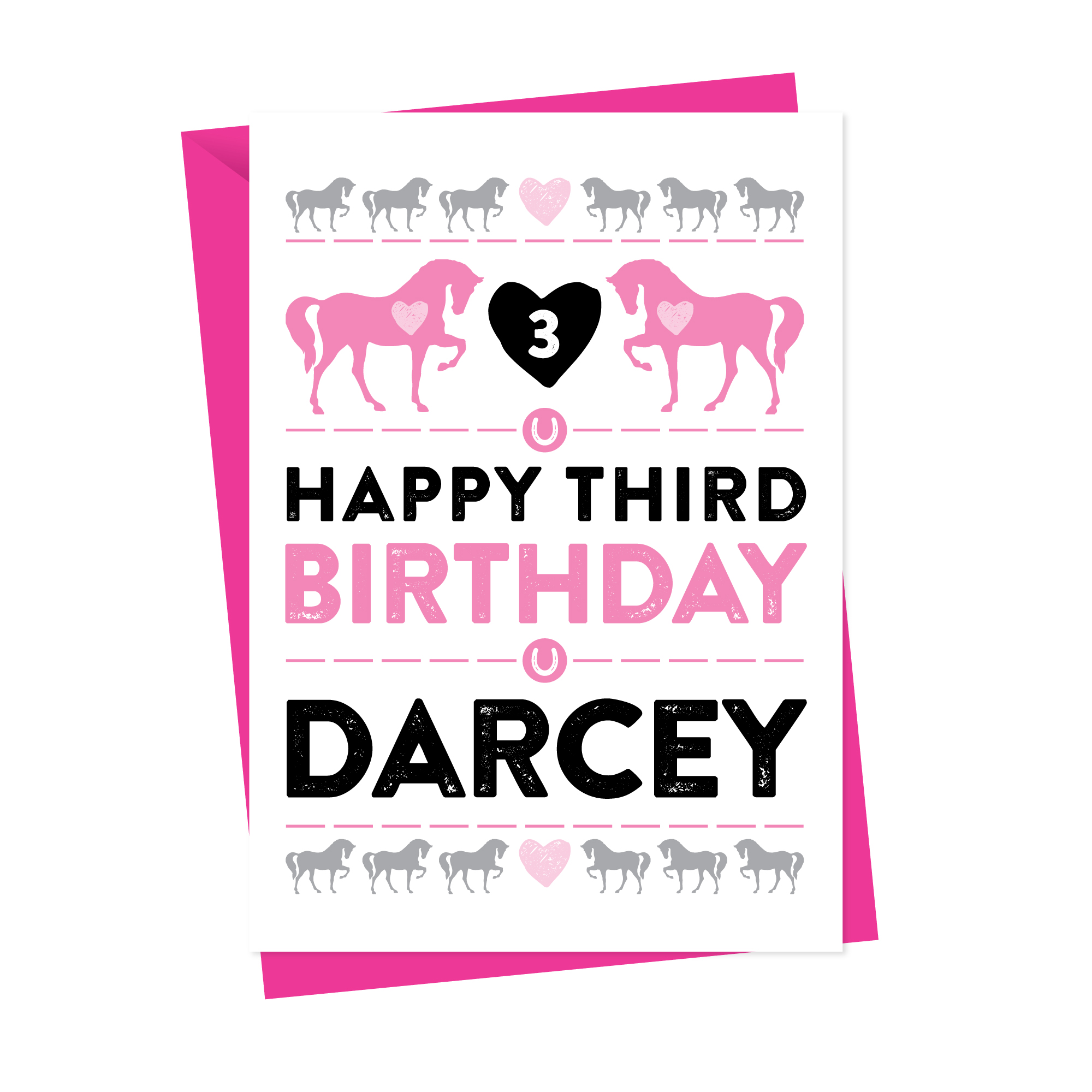 Personalised Horse And Pony Birthday Card