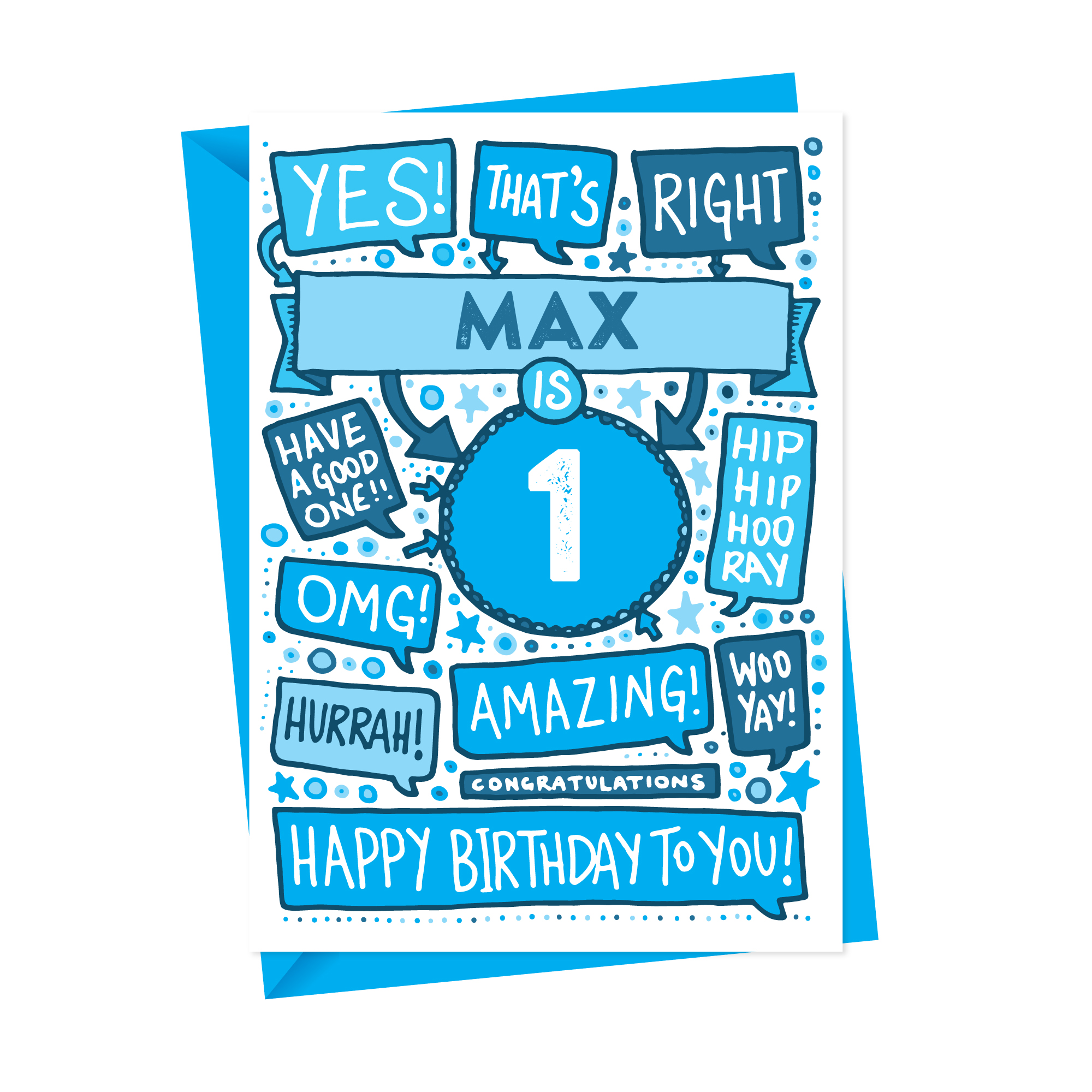 That's Right Birthday Personalised Illustrated Card