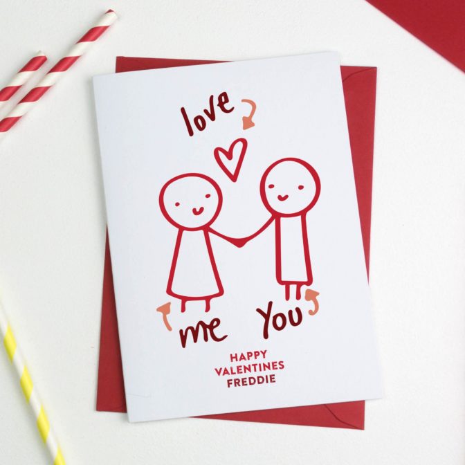 Couple Doodle Valentines Card
