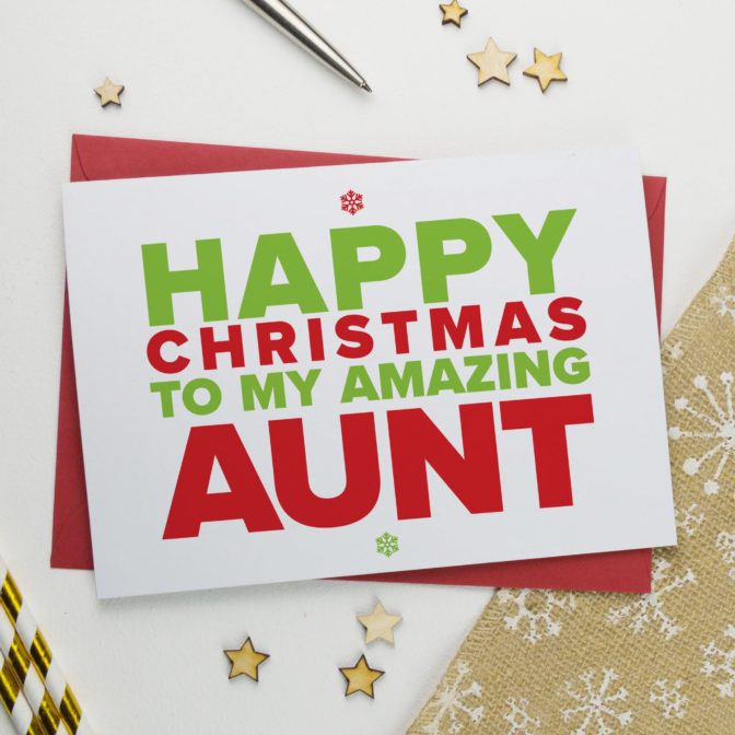 Christmas Card for An Amazing Aunt/Auntie/Aunty