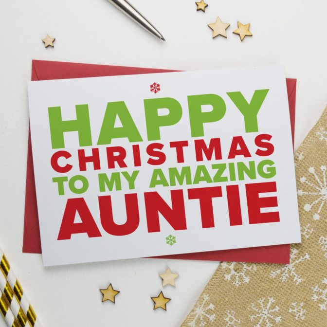 Christmas Card for An Amazing Aunt/Auntie/Aunty