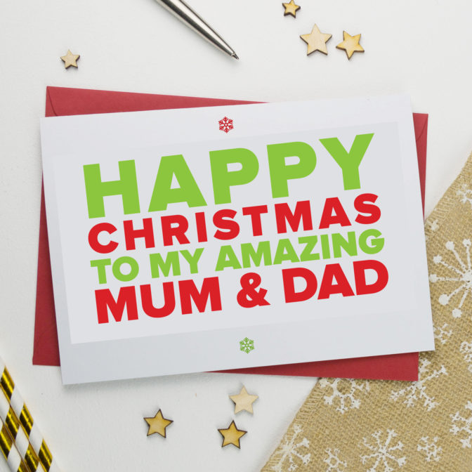 Christmas Card for An Amazing Mum & Dad
