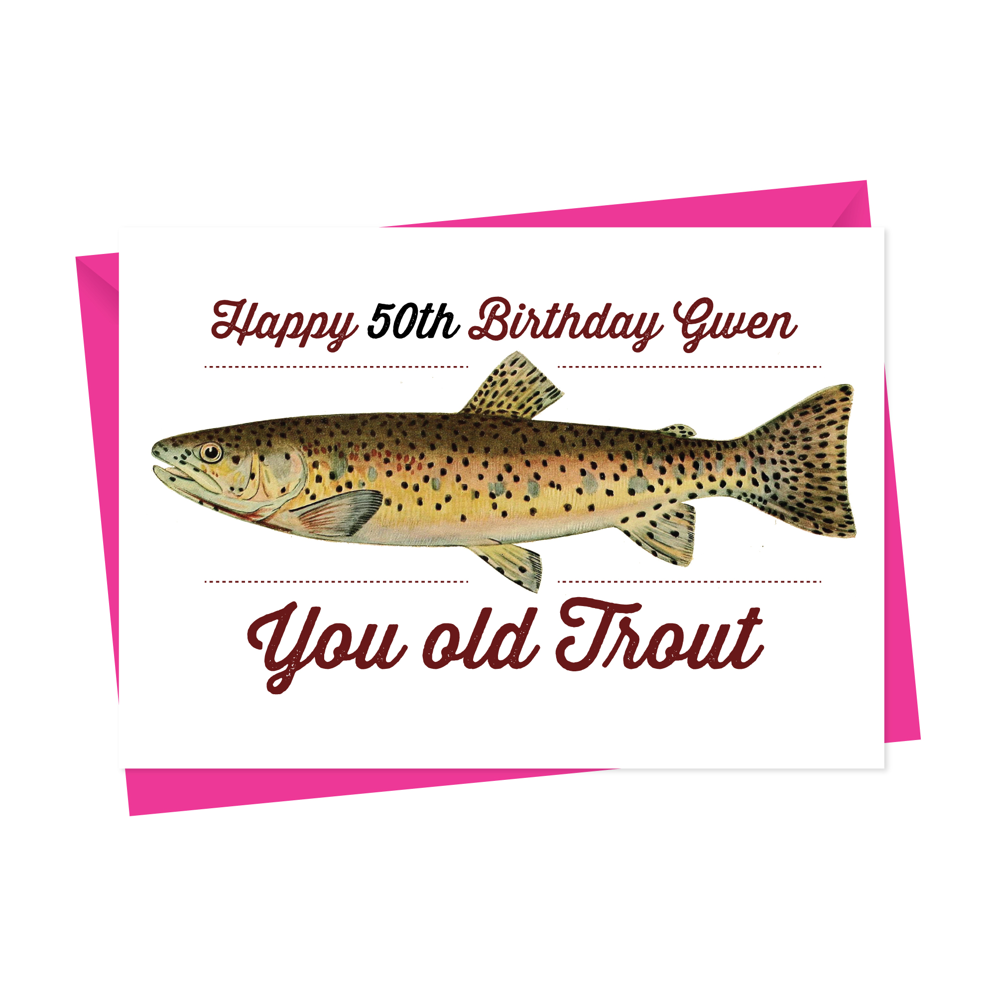 Old Trout Funny Birthday Card