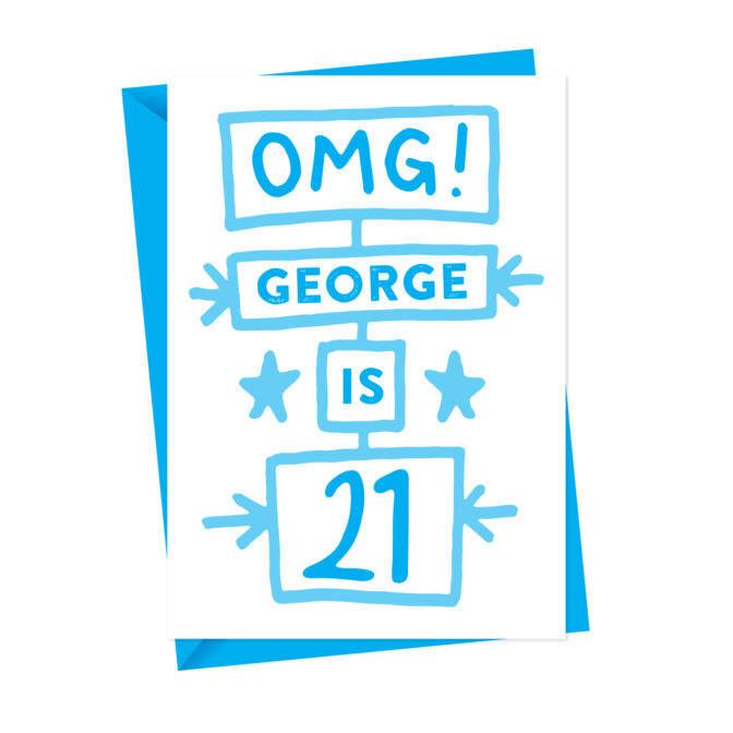 Personalised OMG Flow Chart Birthday Card